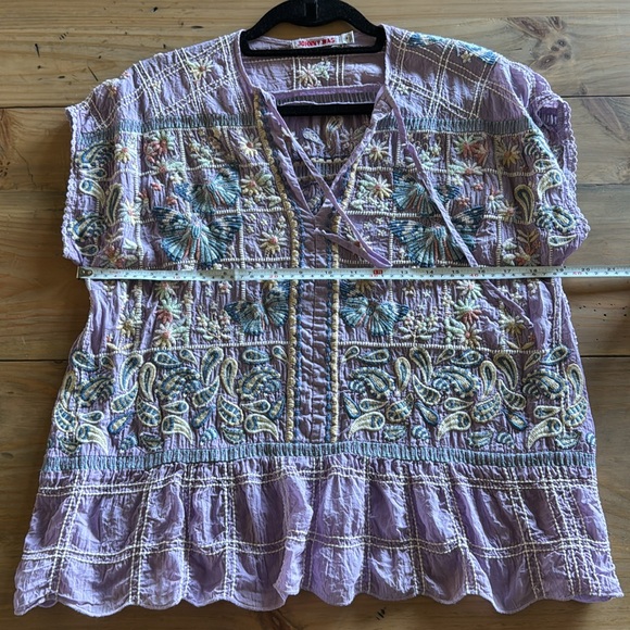 Johnny Was Lac Embroidered Top - Picture 5 of 6